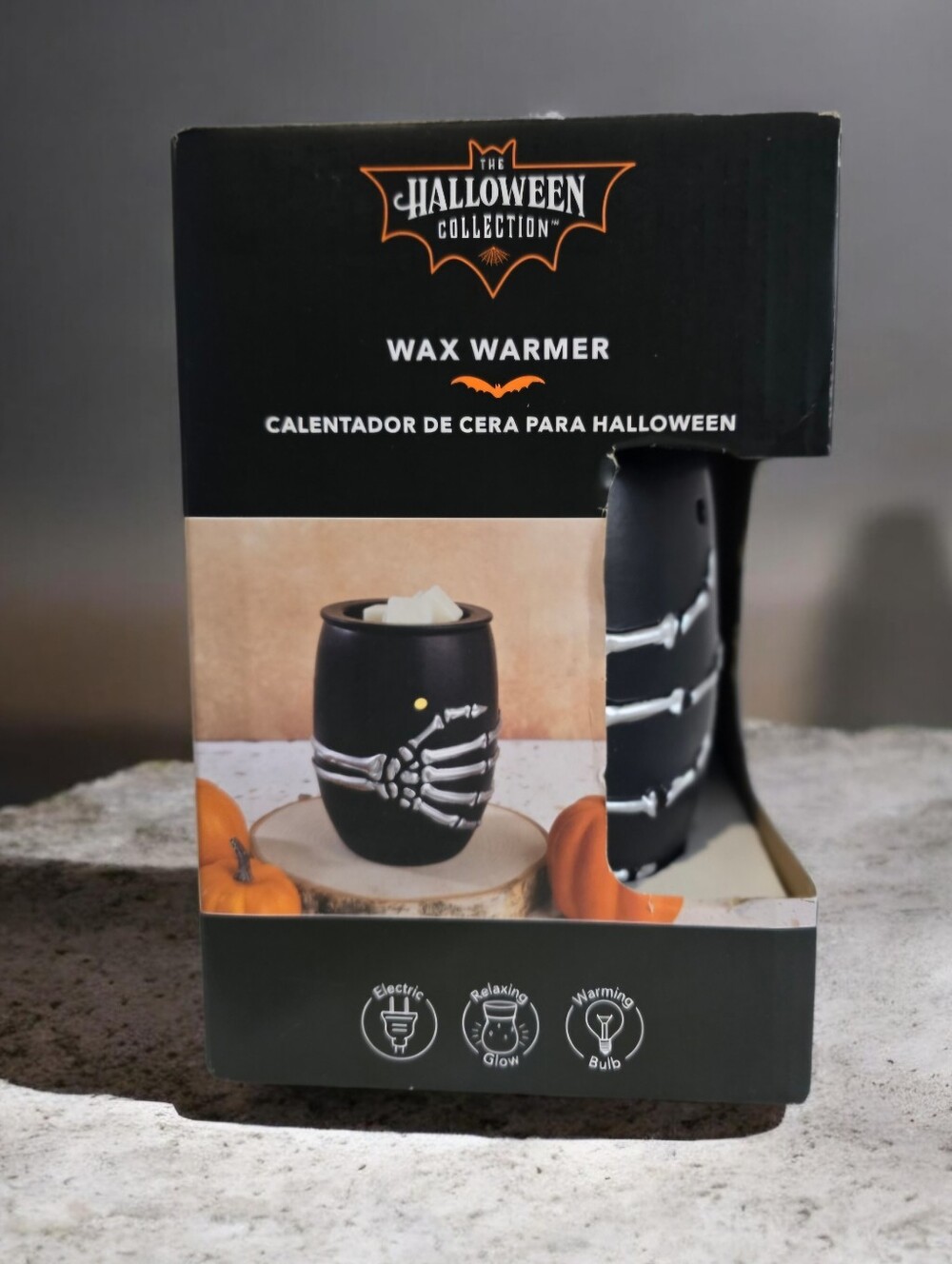 Electric Black & Silver Skeleton Hand Wax Warmer with Cord